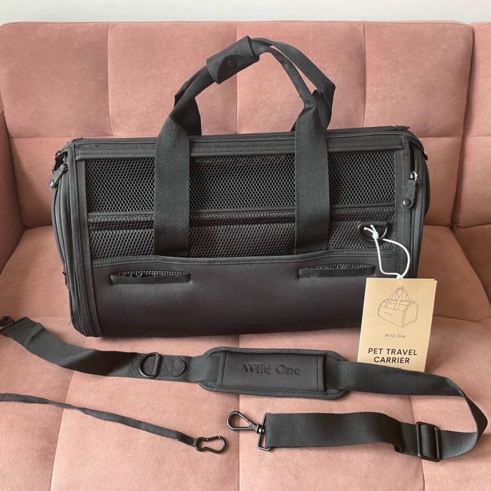 Wild One Black TSA Travel Carrier for Dogs